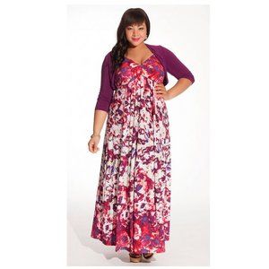 IGIGI maxi dress, with purple shrug - size 14-16